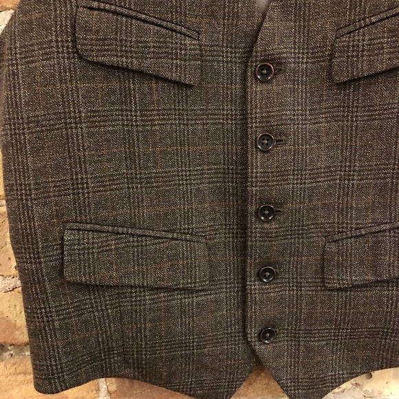 BANANA REPUBLIC Heritage Collection Wool Plaid Vest New No Tags 38R - Picture 12 of 15